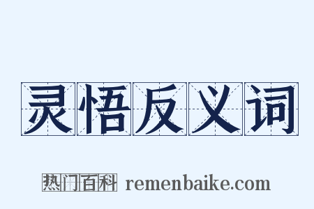 灵悟反义词是什么意思的图片